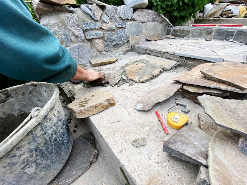 Cement Patio Repair detail